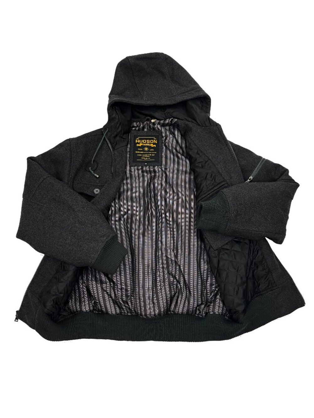 Hudson Outerwear Wool Blend Military Grade Gray Jacket Coat Womens 3X 3XL